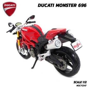 โมเดล ดูคาติ DUCATI MONSTER 696 สีแดงดำ (Scale 1:12) โมเดลมอเตอร์ไซด์ ประกอบสำเร็จ พร้อมตั้งโชว์