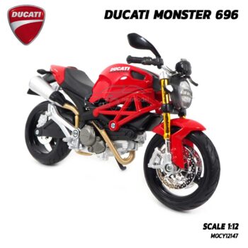 โมเดล ดูคาติ DUCATI MONSTER 696 สีแดงดำ (Scale 1:12) โมเดล Ducati ของแท้ ผลิตโดยแบรนด์ Maisto