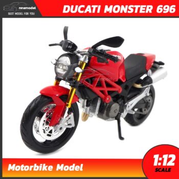 โมเดลบิ๊กไบค์ DUCATI MONSTER 696 สีแดง (Scale 1:12)