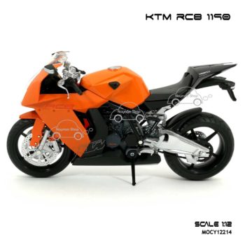 โมเดลบิ๊กไบค์ KTM RC8 1190 สีส้ม (Scale 1:12) พร้อมตั้งโชว์