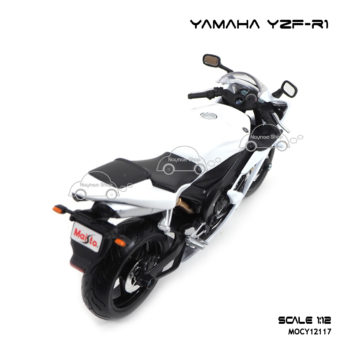 โมเดลบิ๊กไบค์ YAMAHA YZF-R1 สีขาว เหมือนจริง