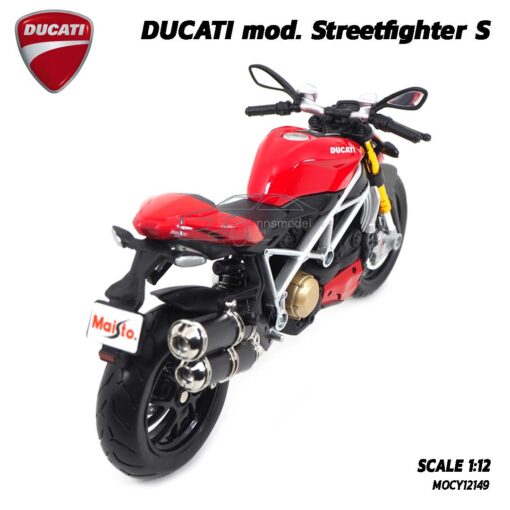 โมเดลดูคาติ Ducati StreetFighter (Scale 1:12) โมเดลประกอบสำเร็จ โช๊คอัพกดขึ้นลงได้สมจริง