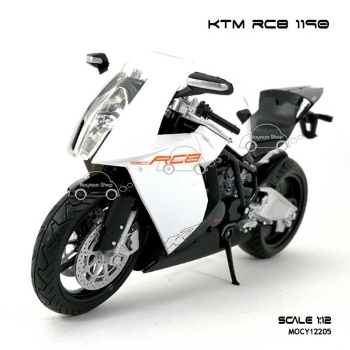 โมเดลรถบิ๊กไบค์ KTM RC8 1190 สีขาว (Scale 1:12)