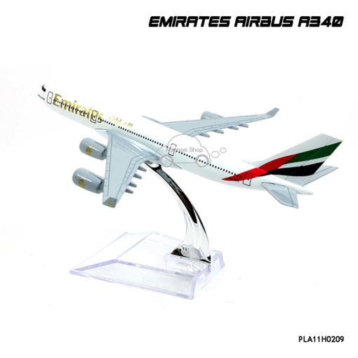 โมเดลเครื่องบิน EMIRATES AIRBUS A340 (16 cm) ทำจากเหล็ก