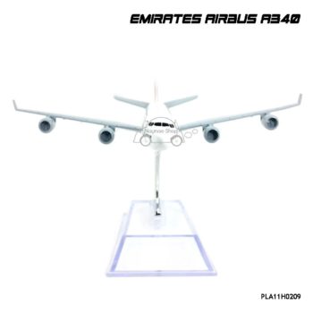 โมเดลเครื่องบิน EMIRATES AIRBUS A340 (16 cm) รุ่นนี้ 4 เครื่องยนต์
