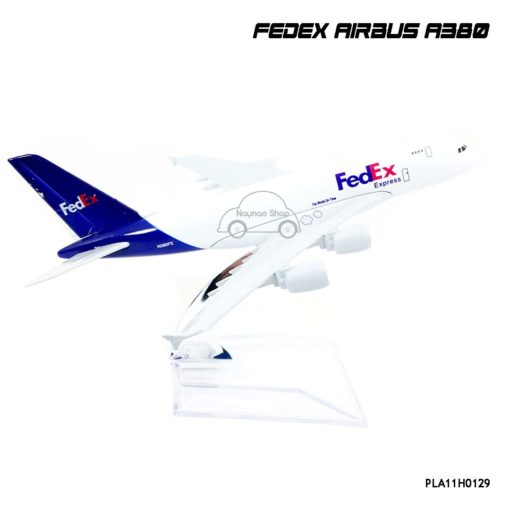 โมเดลเครื่องบิน FedEx AIRBUS A380 พร้อมฐานวางตั้งโชว์