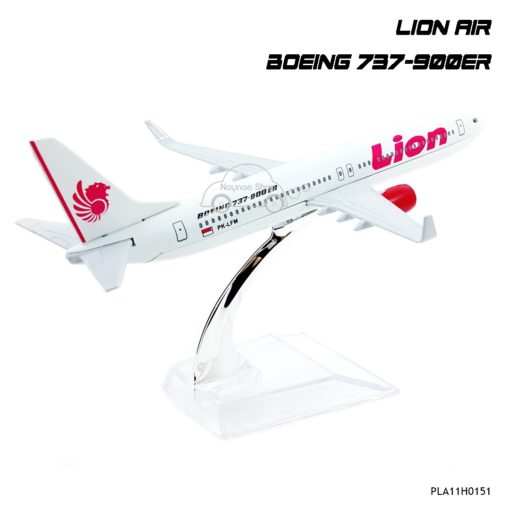 โมเดลเครื่องบิน Lion Air B737-900ER พร้อมฐาน