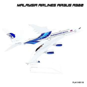 โมเดลเครื่องบิน MALAYSIA AIRLINES AIRBUS A380 คัวลำทำจากเหล็ก