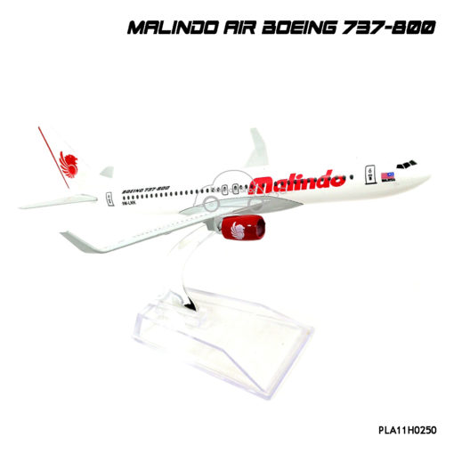โมเดลเครื่องบิน MALINDO AIR Boeing 737-800 ทำจากเหล็ก