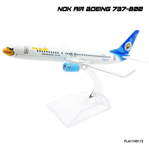 โมเดลเครื่องบิน นกแอร์ สีฟ้าขาว ฺB737-800