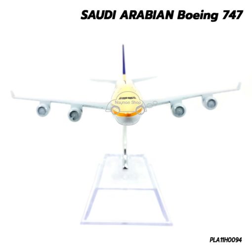 โมเดลเครื่องบิน SAUDI ARABIAN Boeing 747 เครื่องบินโมเดล รุ่นโบอิ้ง 4 เครื่องยนต์