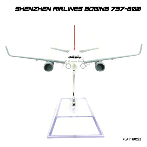โมเดลเครื่องบิน SHENZHEN AIRLINES Boeing 737-800 พร้อมฐานวางตั้งโชว์