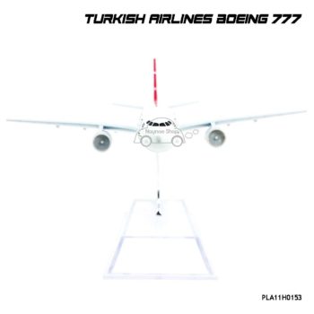 โมเดลเครื่องบิน TURKISH AIRLINES Boeing 777 พร้อมฐานวางตั้งโชว์