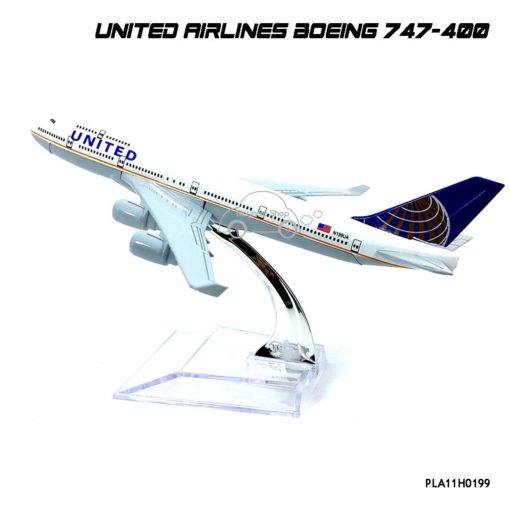 โมเดลเครื่องบิน United Airlines Boeing 747-400 เครื่องบินโมเดลประกอบสำเร็จ