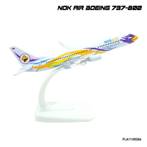 โมเดลเครื่องบิน นกแอร์ NOK AIR Boeing 737-800 สีขาวเหลือง เครื่องบินโมเดล ราคาถูก