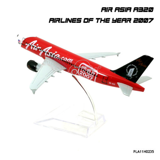 โมเดลเครื่องบิน แอร์เอเชีย AIRASIA A320 AIRLINE OF THE YEAR 2007 สวยงาม