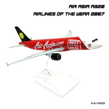 โมเดลเครื่องบิน แอร์เอเชีย AIRASIA A320 AIRLINE OF THE YEAR 2007 ลายสวยๆ