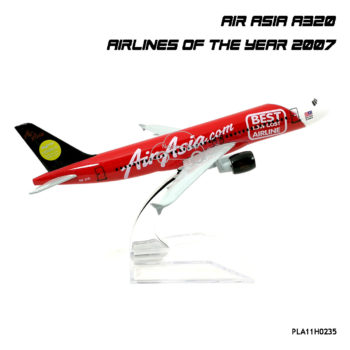 โมเดลเครื่องบิน แอร์เอเชีย AIRASIA A320 AIRLINE OF THE YEAR 2007 รุ่นขายดี