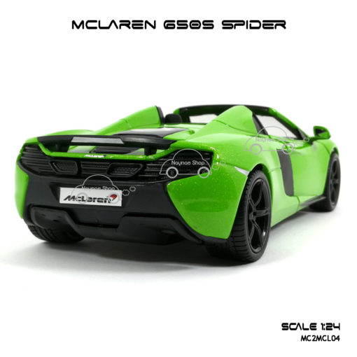 โมเดล MCLAREN 650S SPIDER สีเขียว ท้ายรถสวยๆ
