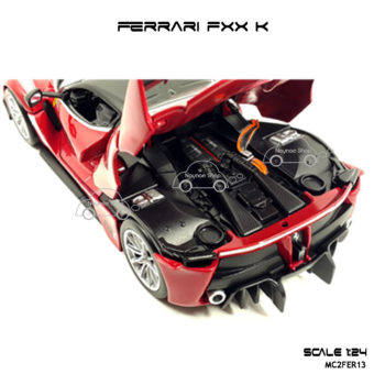 โมเดล FERRARI FXX K สีแดงดำ เปิดห้องเครื่อง