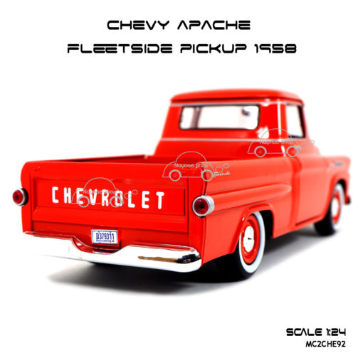 โมเดล รถกระบะ CHEVY APACHE FLEETSIDE PICKUP 1958 ท้ายรถสวยงาม