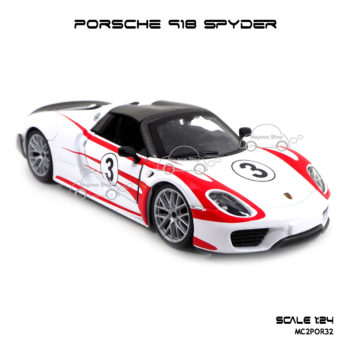 โมเดลซุปเปอร์คาร์ PORSCHE 918 SPYDER (Scale 1:24) โมเดลลิขสิทธิแท้