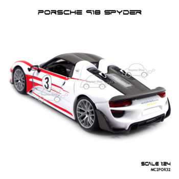โมเดลซุปเปอร์คาร์ PORSCHE 918 SPYDER (Scale 1:24) โมเดลสำเร็จ
