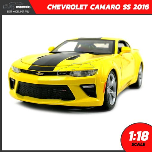 โมเดลรถ CHEVROLET CAMARO SS 2016 สีเหลือง (Scale 1:18)