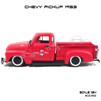 โมเดลรถ CHEVY PICKUP 1953 สีแดง (Scale 1:24) โมเดลสำเร็จ