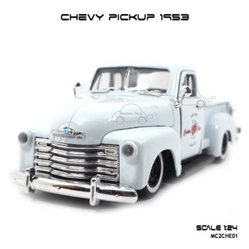โมเดลรถ CHEVY PICKUP 1953 สีขาว (Scale 1:24)
