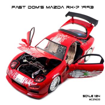 โมเดลรถ FAST DOM MAZDA RX 7 1993 (Scale 1:24) เปิดได้ครบ