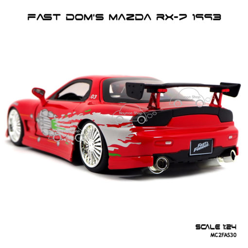โมเดลรถ FAST DOM MAZDA RX 7 1993 (Scale 1:24) โมเดลประกอบสำเร็จ