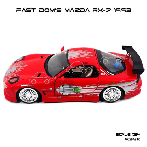 โมเดลรถ FAST DOM MAZDA RX 7 1993 (Scale 1:24) โมเดลสำเร็จ