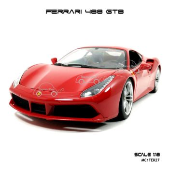 โมเดลรถ FERRARI 488 GTB สีแดง (1:18)