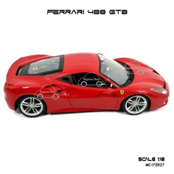 โมเดลรถ FERRARI 488 GTB สีแดง (1:18) โมเดลของแท้