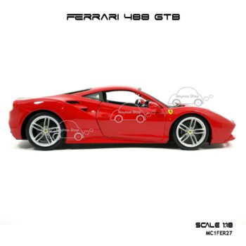 โมเดลรถ FERRARI 488 GTB สีแดง (1:18) Burago
