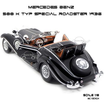 โมเดลรถ MERCEDES BENZ 500 K TYP SPECIAL ROADSTER 1936 (1:18) รถโบราณเหมือนจริง