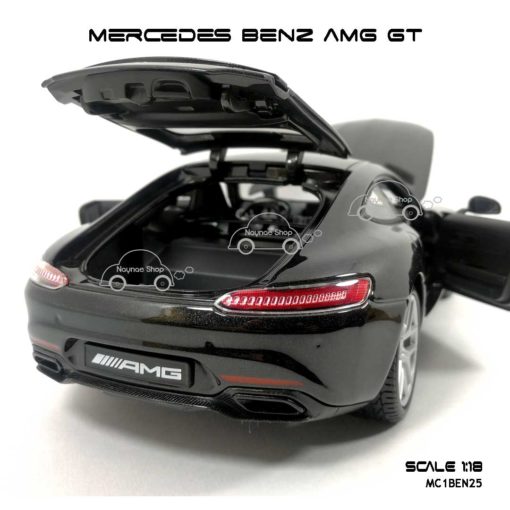 โมเดลรถ MERCEDES BENZ AMG GT สีดำ (Scale 1:18) เปิดท้ายรถได้