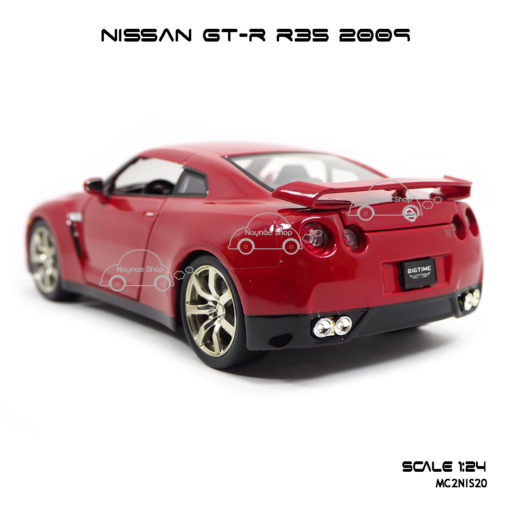 โมเดลรถ NISSAN GT-R R35 2009 สีแดง ไฟท้ายสวยๆ