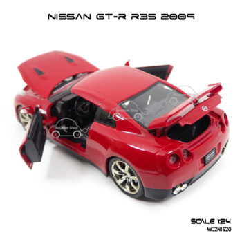 โมเดลรถ NISSAN GT-R R35 2009 สีแดง เปิดฝากระโปรงท้ายรถได้