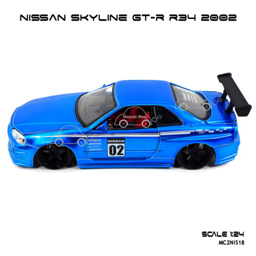 โมเดลรถ NISSAN SKYLINE GT-R R34 2002 jada toy