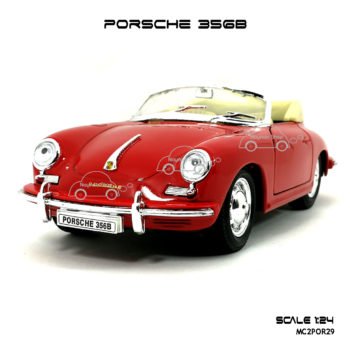 โมเดลรถ PORSCHE 356B สีแดง (Scale 1:24)
