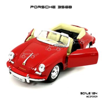 โมเดลรถ PORSCHE 356B สีแดง เปิดประตูซ้ายขวาได้