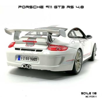 โมเดลรถ PORSCHE 911 GT3 RS สีขาว (1:18) สปอยเลอร์