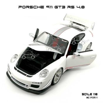 โมเดลรถ PORSCHE 911 GT3 RS สีขาว (1:18) เปิดได้ครบ