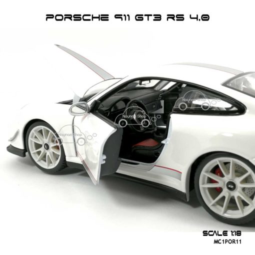 โมเดลรถ PORSCHE 911 GT3 RS สีขาว (1:18) ภายในรถ