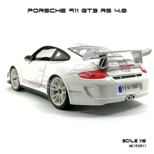 โมเดลรถ PORSCHE 911 GT3 RS สีขาว (1:18) โมเดลสำเร็จ