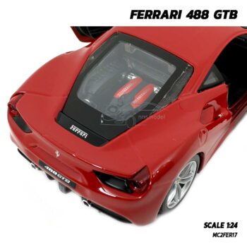 โมเดลรถ เฟอร์รารี่ FERRARI 488 GTB (Scale 1:24) เครื่องยนต์จำลองเหมือนจริง