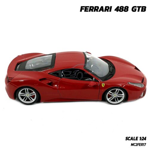 โมเดลรถ เฟอร์รารี่ FERRARI 488 GTB (Scale 1:24) รถโมเดลเฟอร์รารี่แท้ พร้อมฐานตั้งโชว์