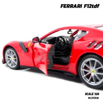 โมเดลรถ เฟอร์รารี่ FERRARI F12tdf (Scale 1:24) รถเหล็กโมเดล ภายในรถจำลองสมจริง